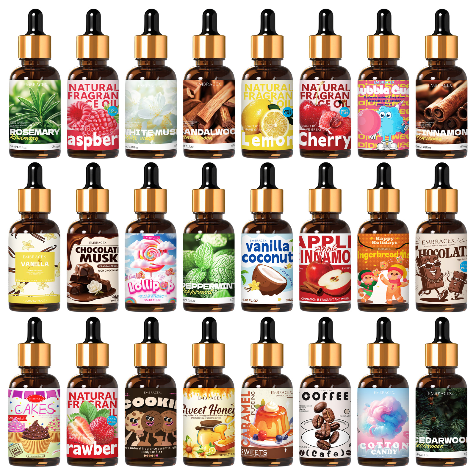 Soap Making Scents - 36 Type 30ml Essential Oil Long