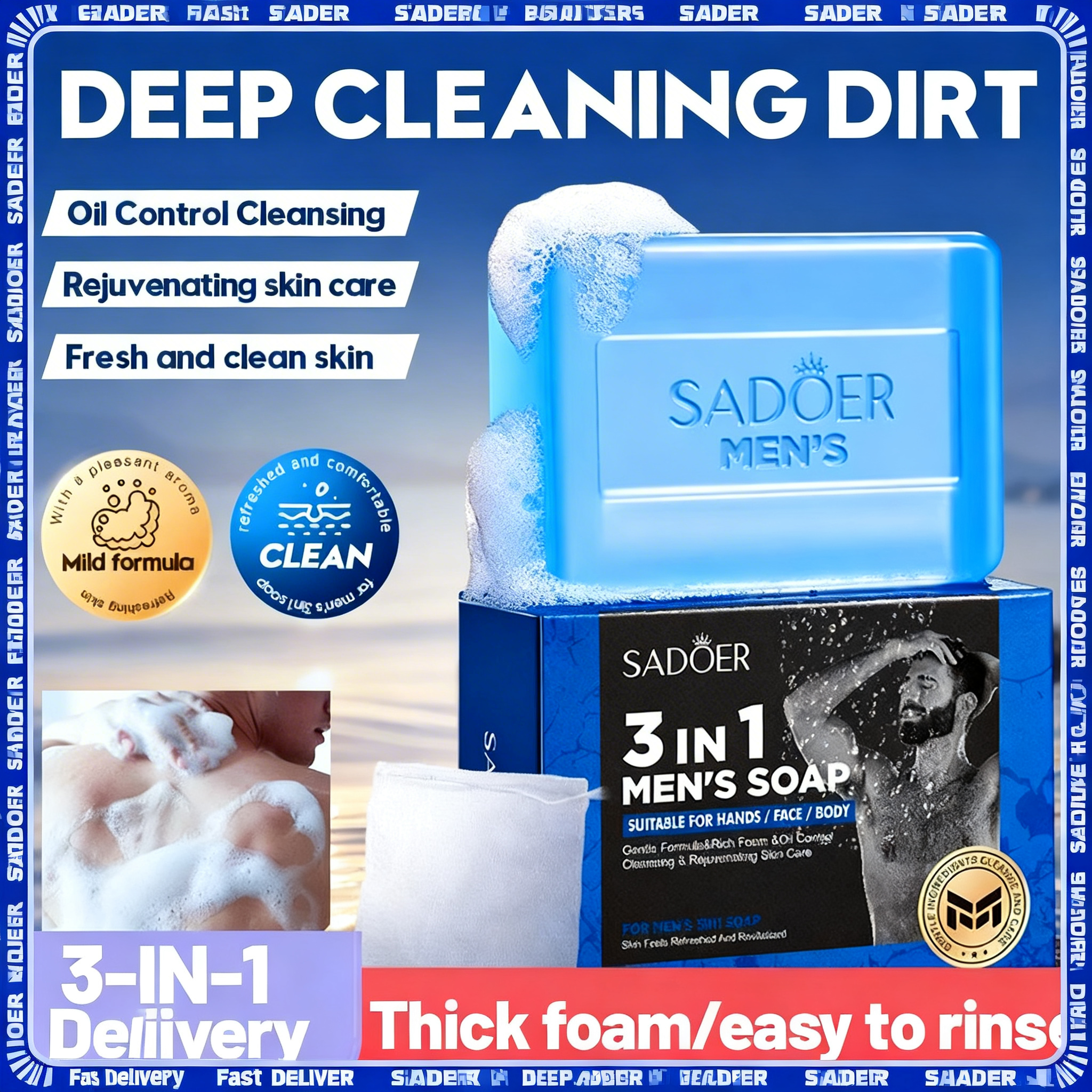 Soap Making Fragrance Oil - 1/2PCS SADOER Men'S Three In One