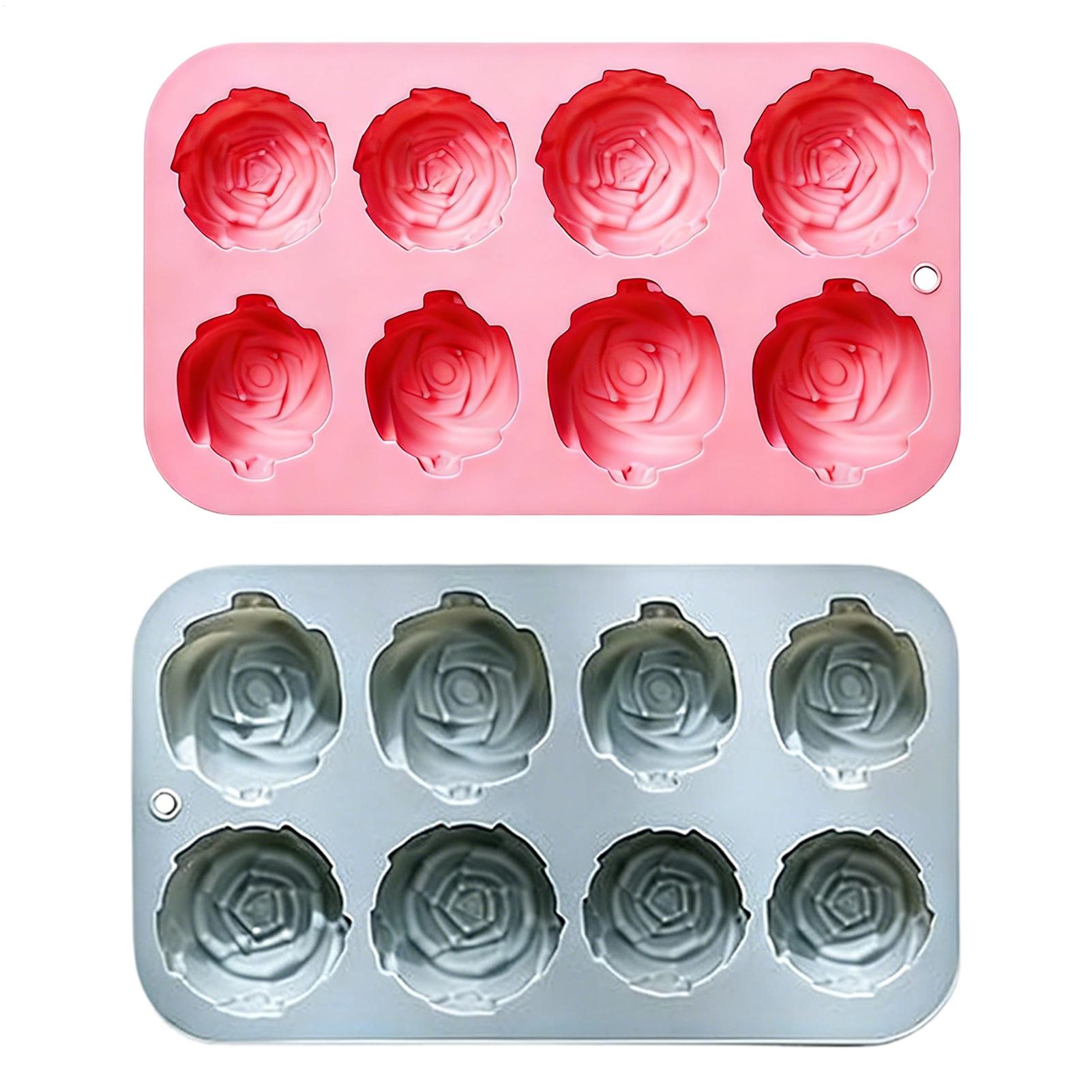 Soap Making Accessories - 8 Holes Rose Flower Silicone Molds