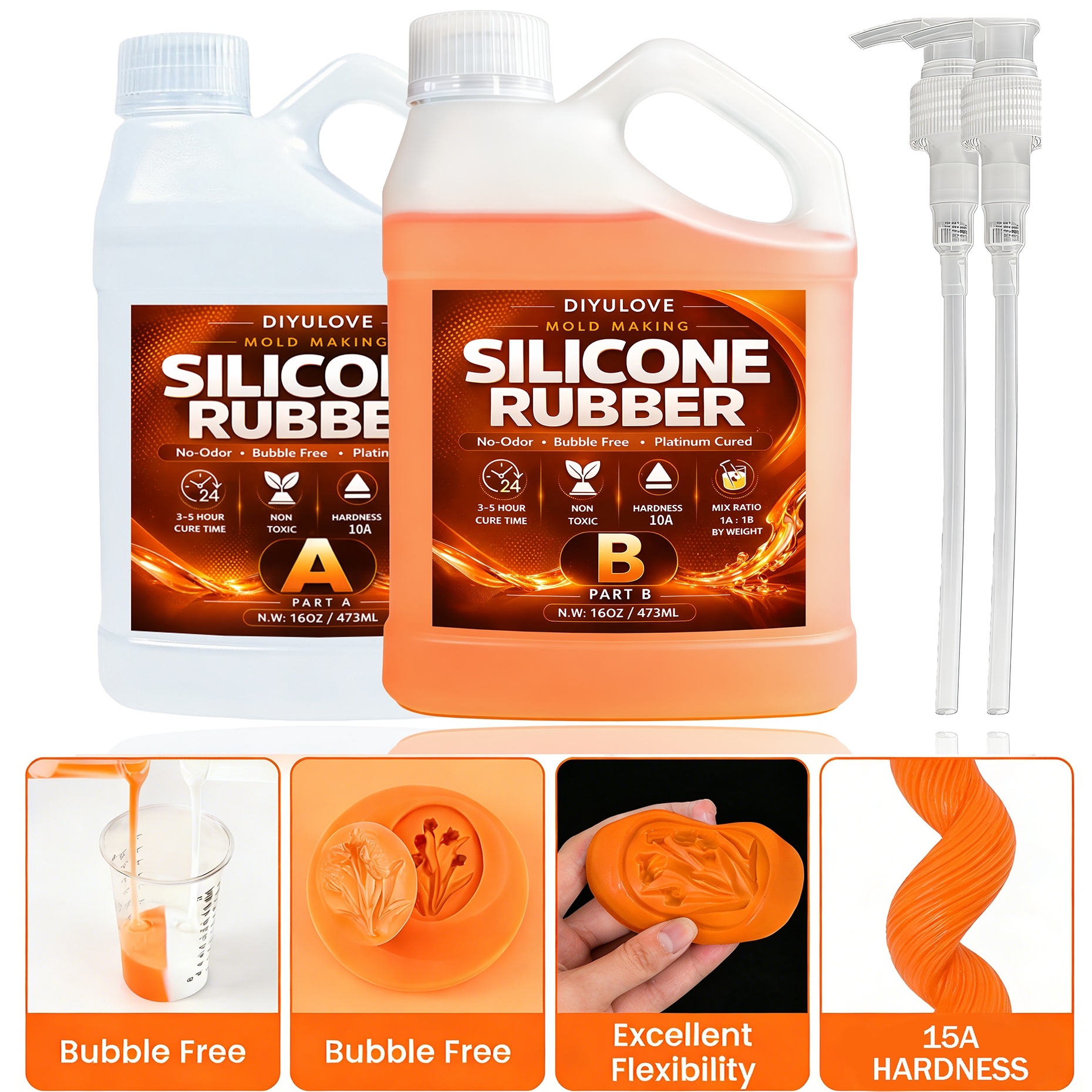 Soap Making Accessories - Liquid Silicone Rubber Kit,High-Performance Fast Cure
