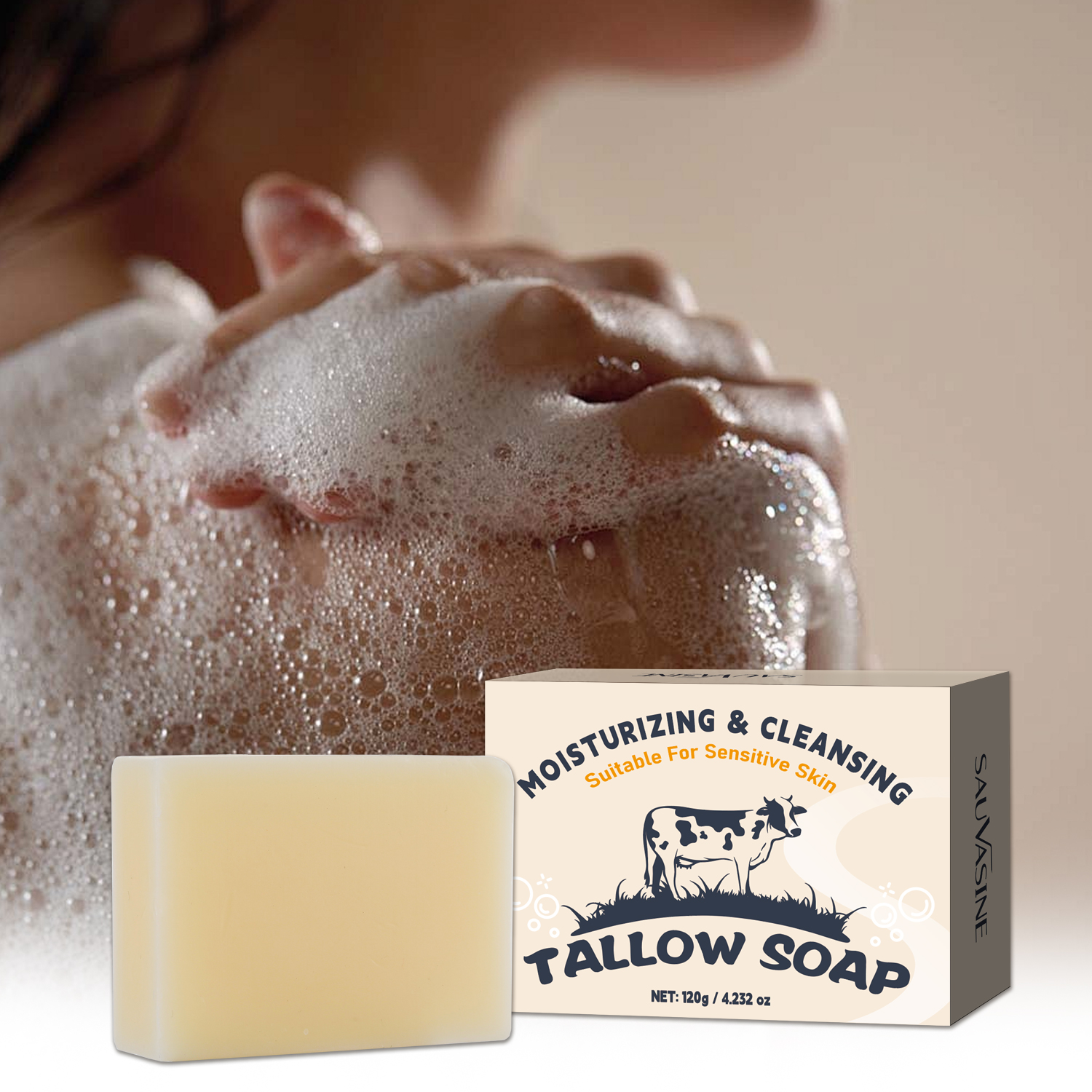 Soap Making Olive Oil - 120g Handmade Beef Tallow Soap Bar