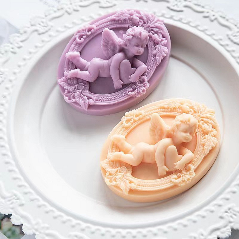 Soap Making Ideas - 3D Angel Kids Shaped Silicone Soap