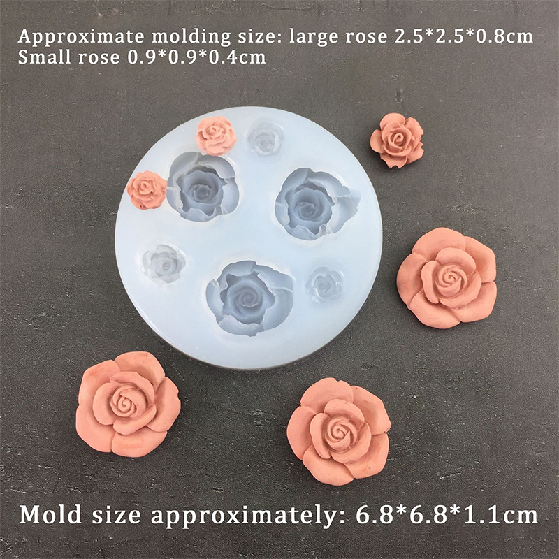 3D Rose Flower Shape Leaf Sili - Soap Making Tools recension och pris