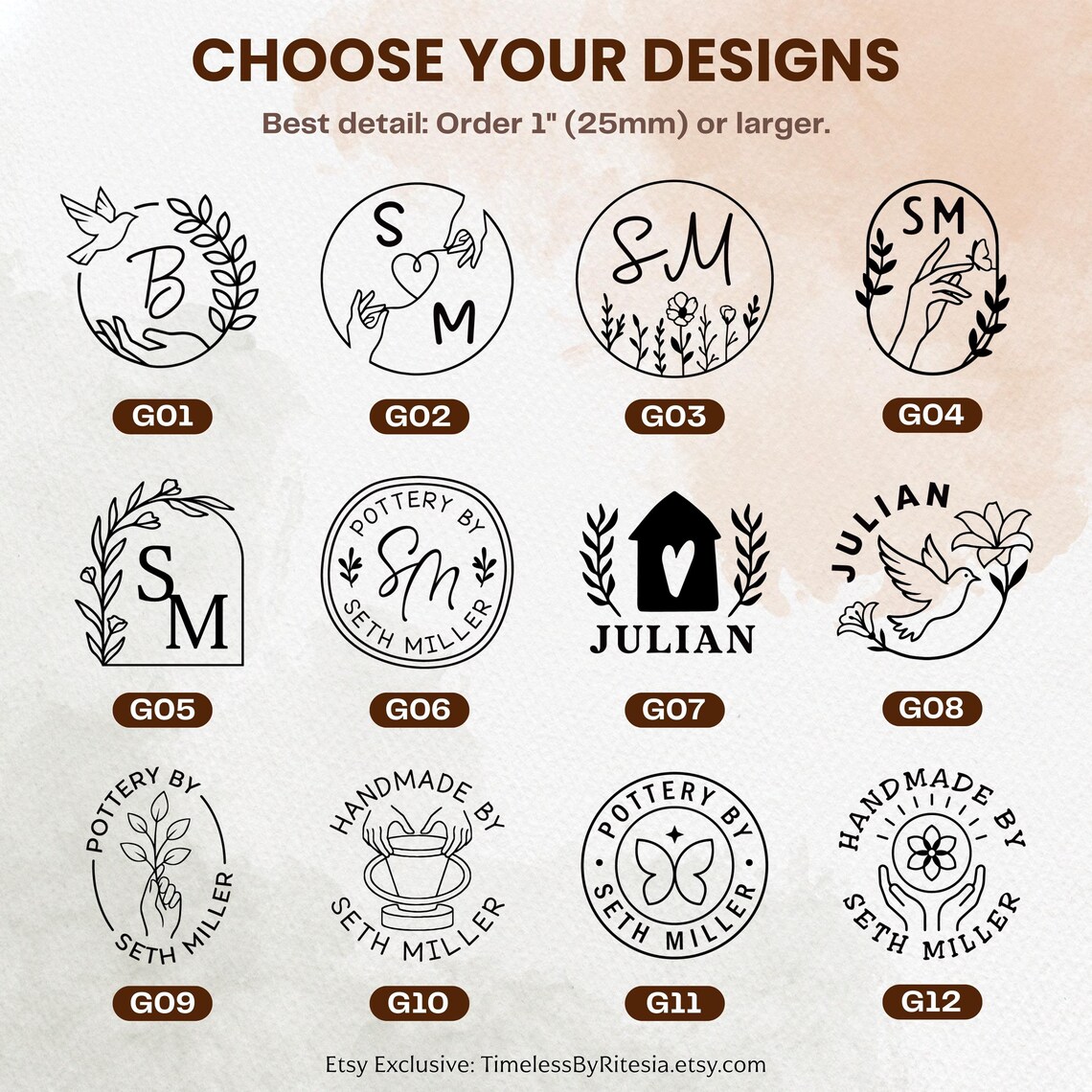 Pottery By Custom Pottery Stam - Soap Stamp Custom recension och pris