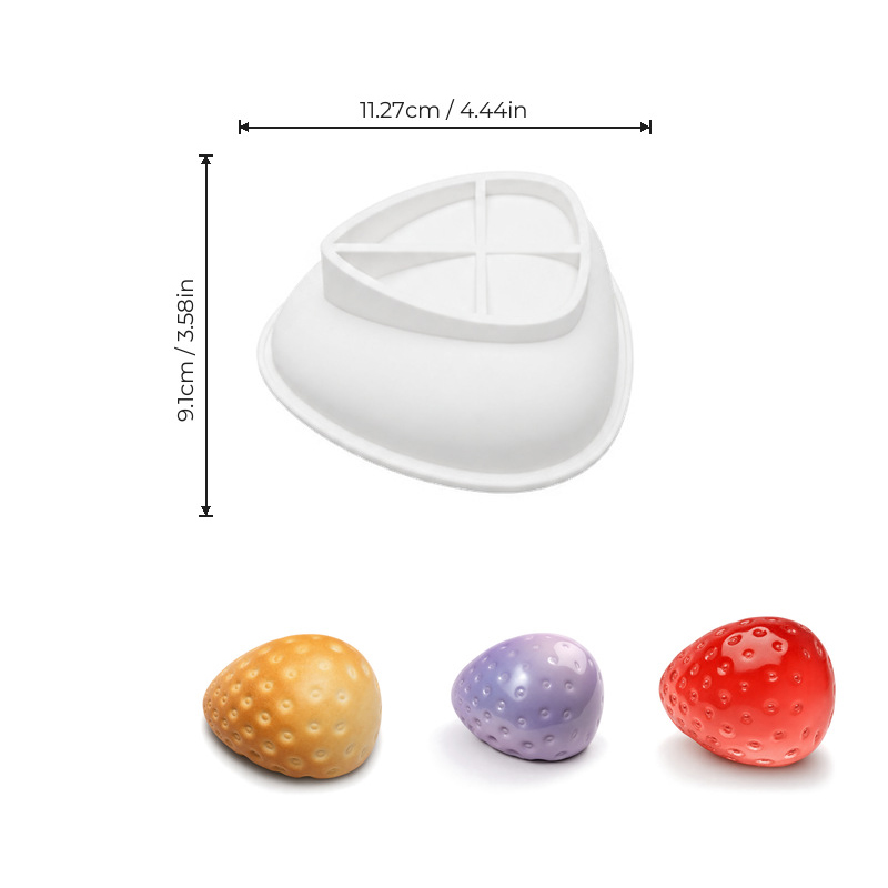 4Inch 3D Strawberry Silicone M - Soap Making Easy recension och pris