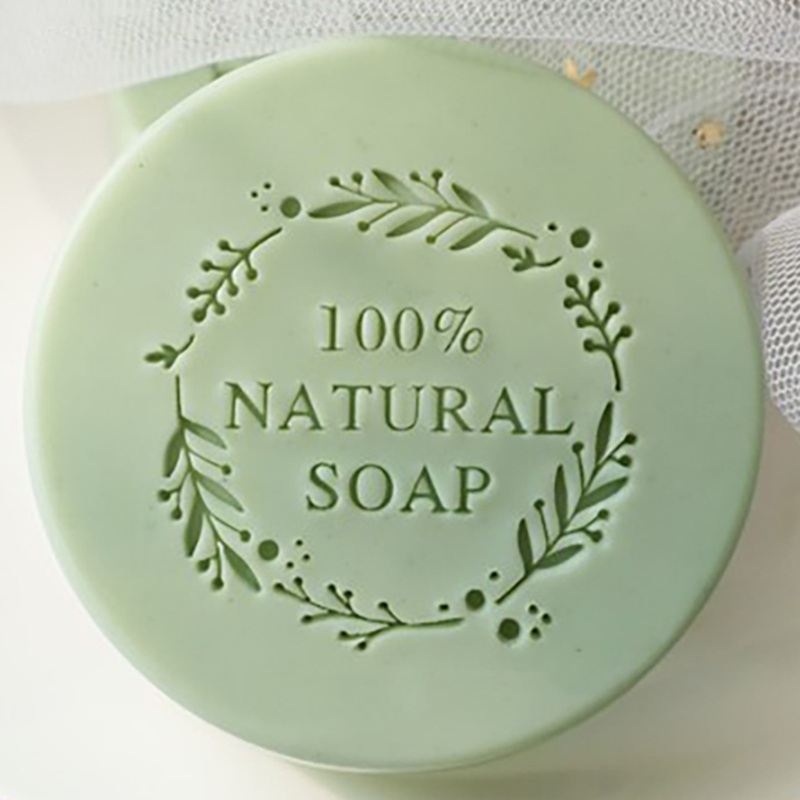 100% NATURAL SOAP  Letter flow - Soap Stamp Custom recension och pris