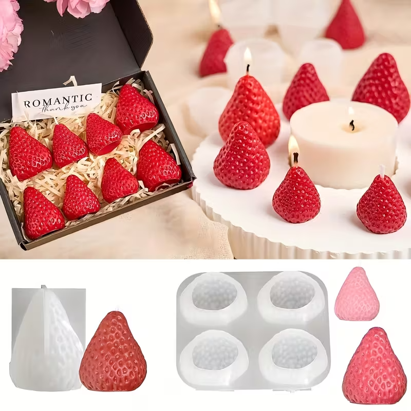 Strawberry Silicone Candle Mol - Soap Making Molds recension och pris