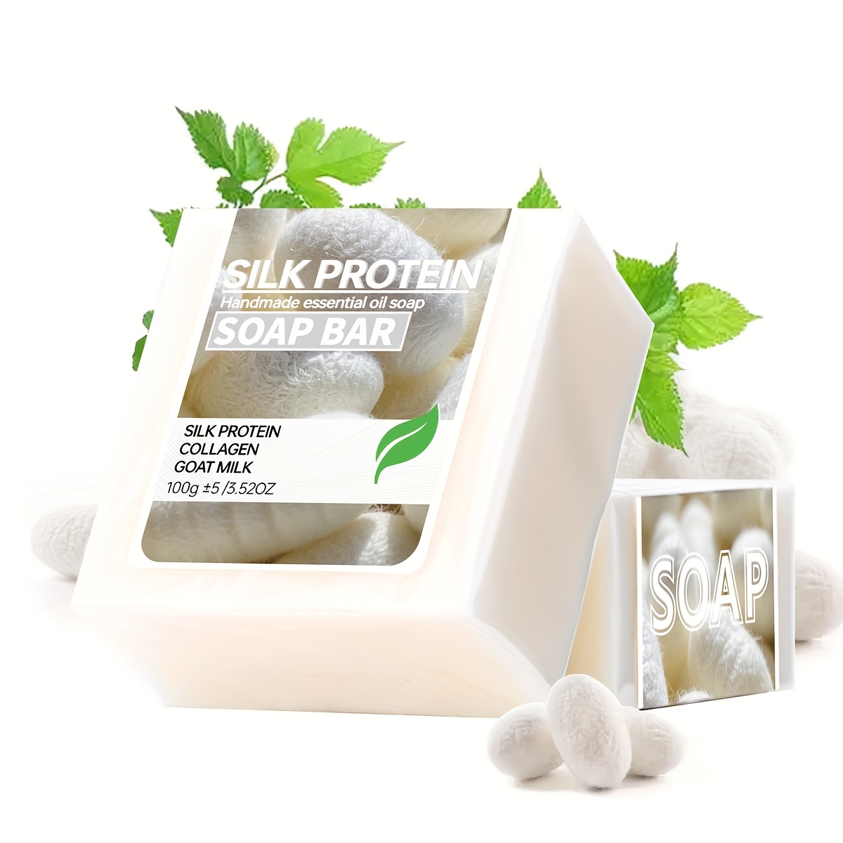 2Pcs/Silk Protein Drawing Soap - Soap Making Olive Oil recension och pris