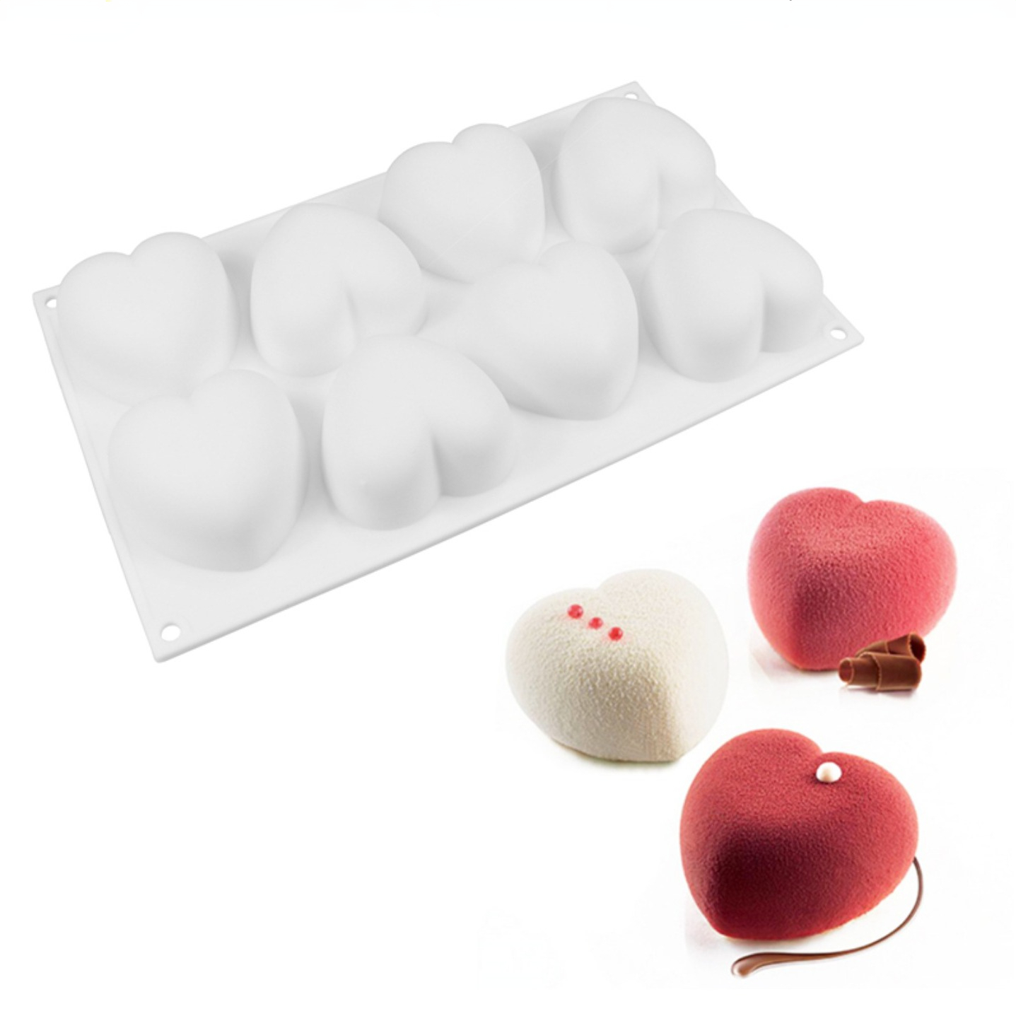 Love Heart Silicone Soap Mold  - Soap Making Accessories recension och pris