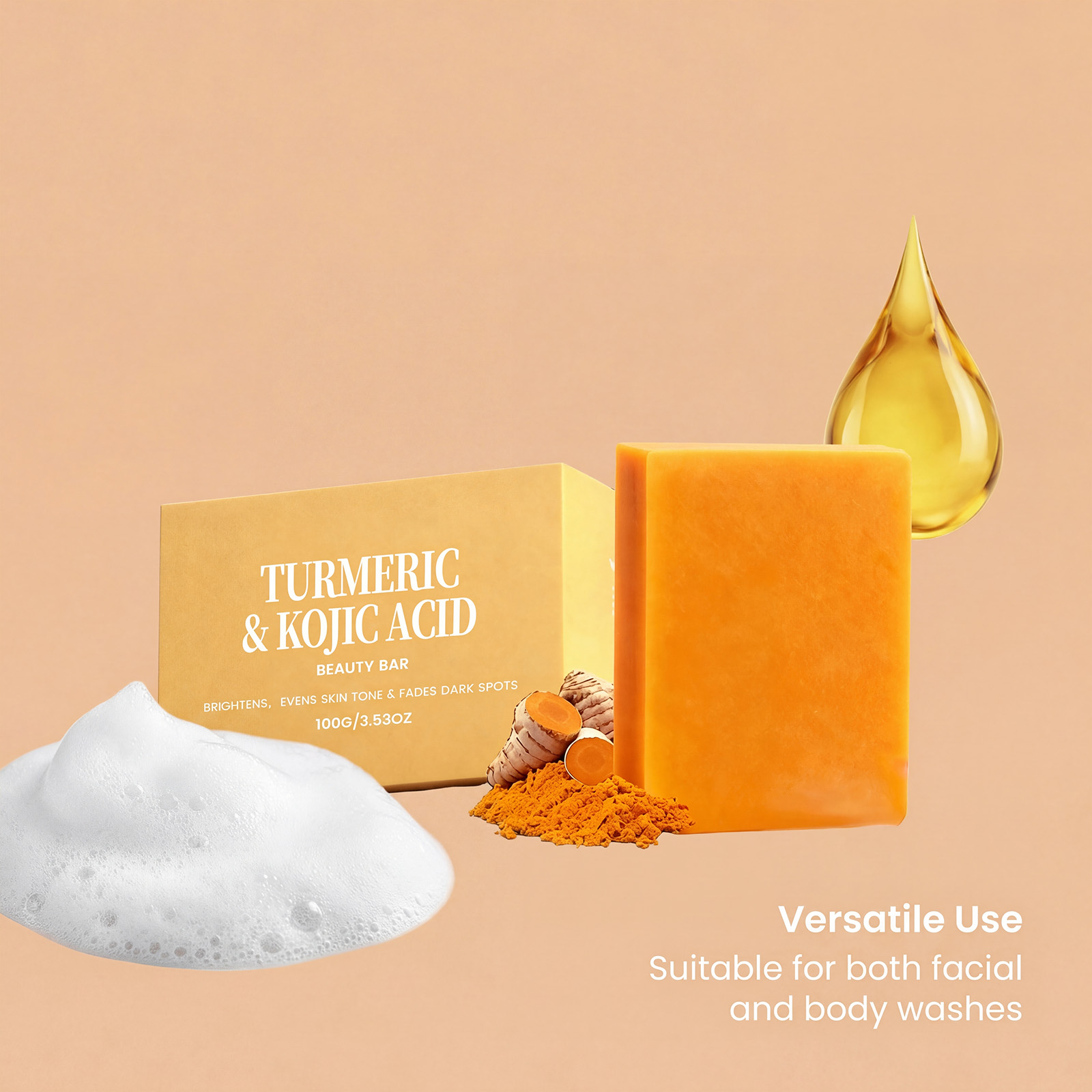 Turmeric Kojic Soap Exfoliatin - Soap Making Olive Oil recension och pris