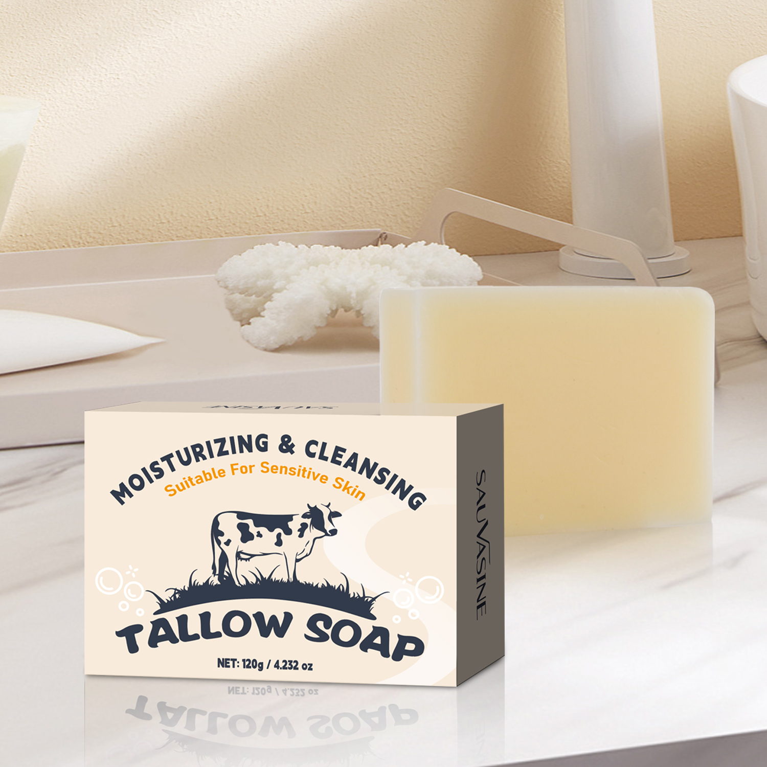 120g Handmade Beef Tallow Soap - Soap Making Olive Oil recension och pris