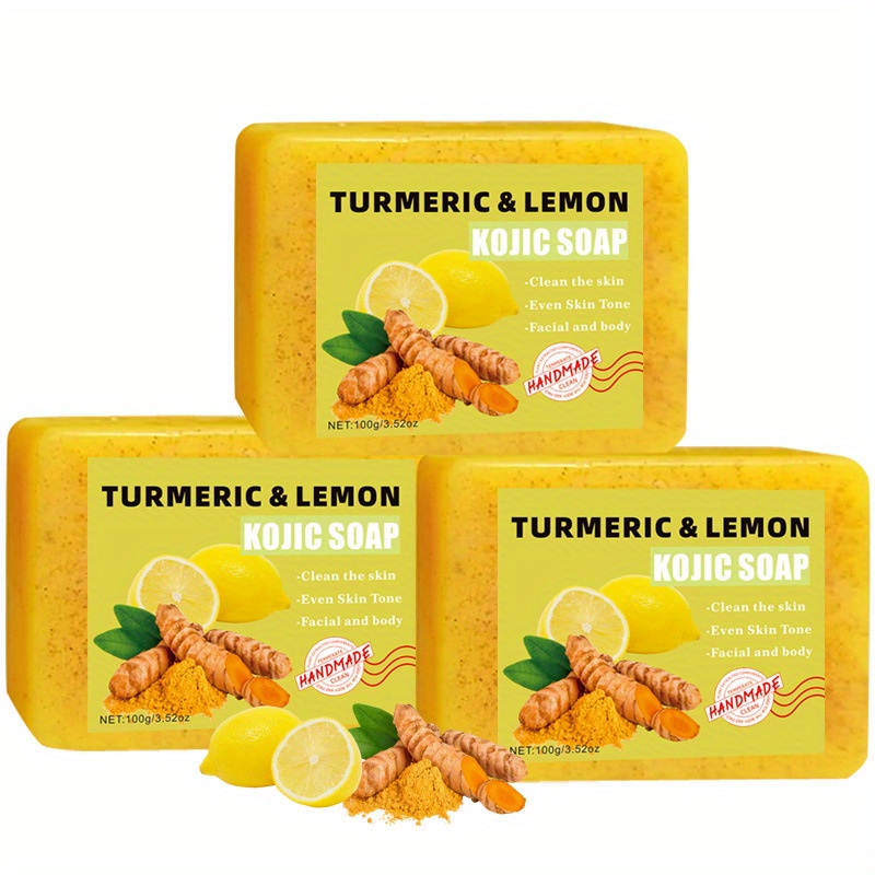 3PCS Lemon Turmeric Kojic Acid - Soap Making Olive Oil recension och pris