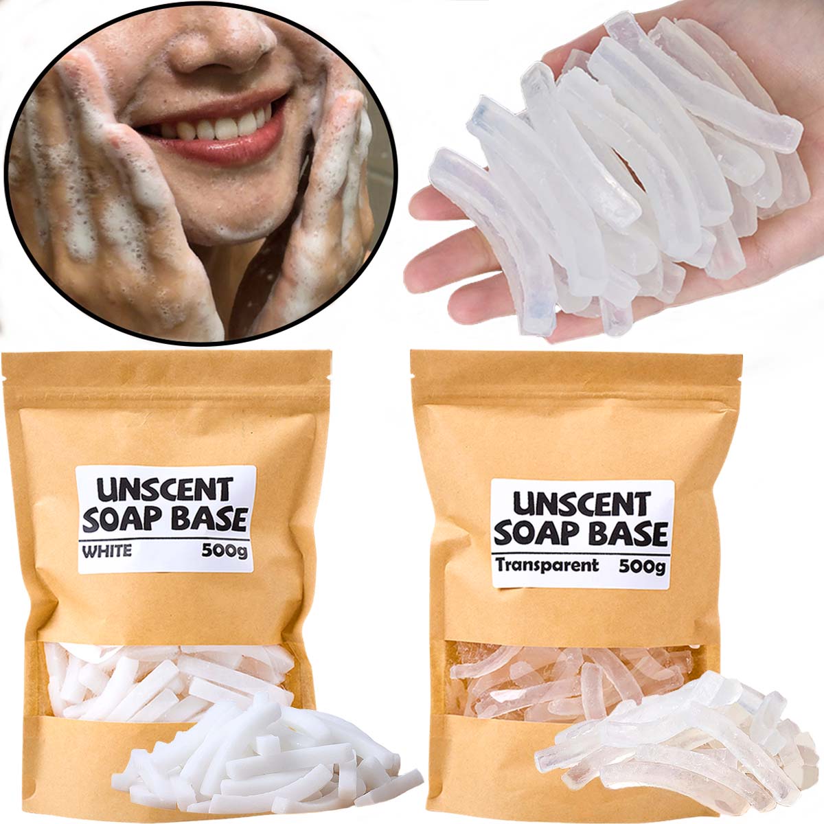 500g Transparent White Color S - Soap Making With Soap Base recension och pris